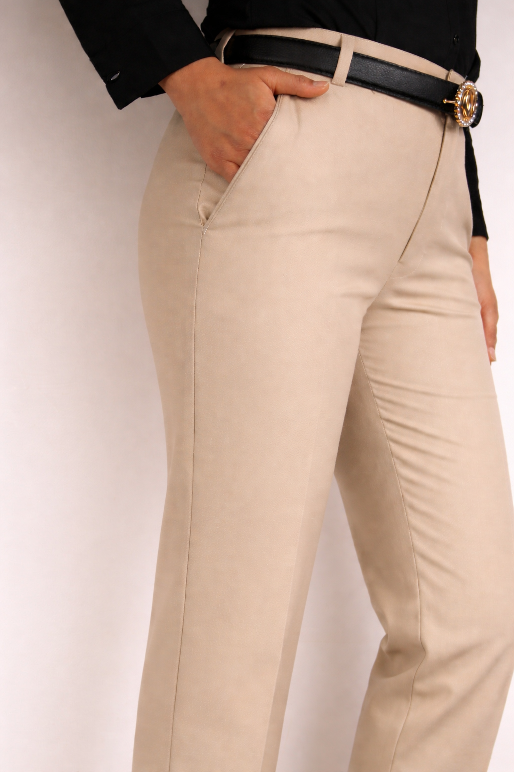 Beige Elegance – Tailored Formal Trousers