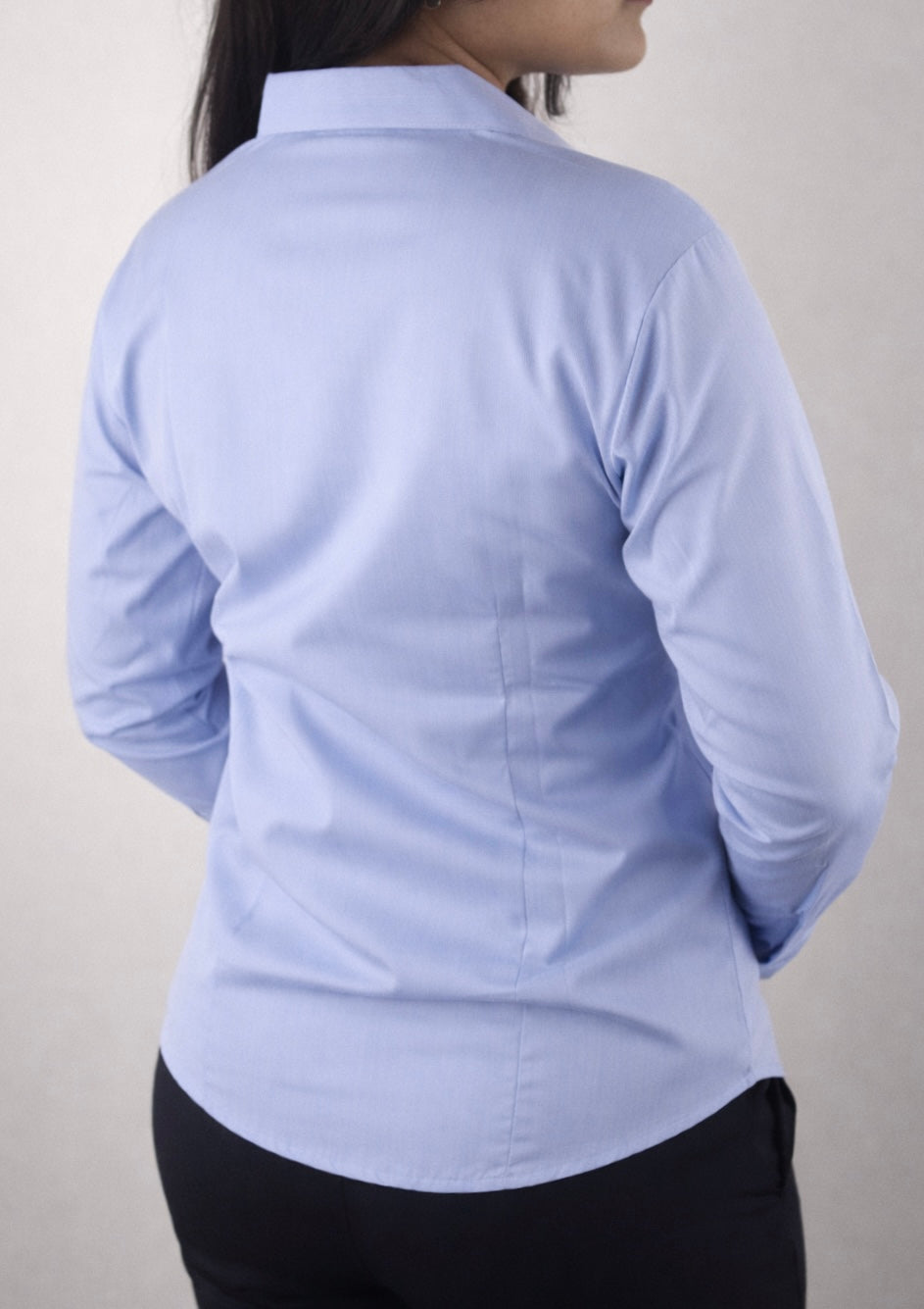 Blue Serenity – Sky Blue Tailored Office Shirt