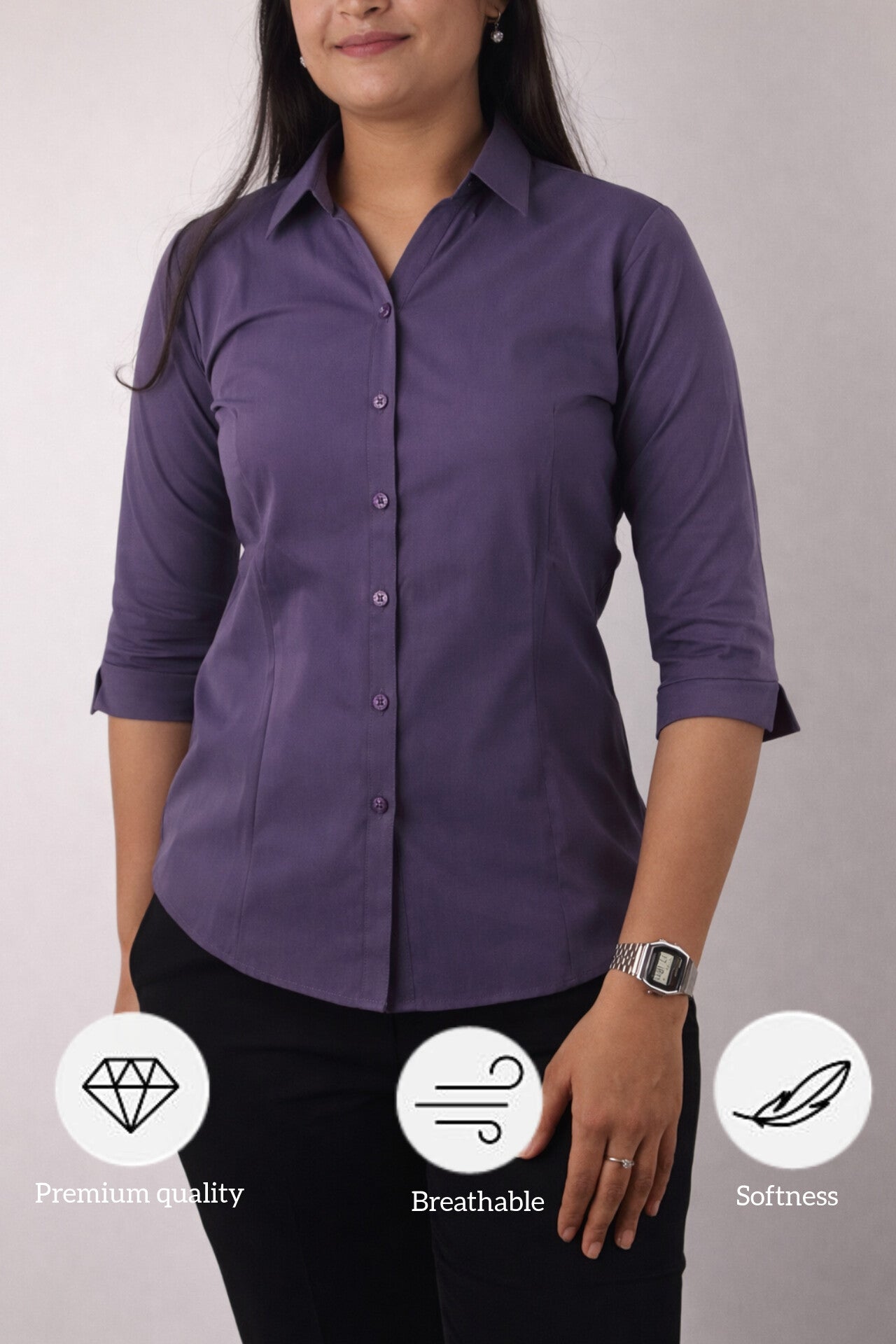Pois Purple Office Shirt